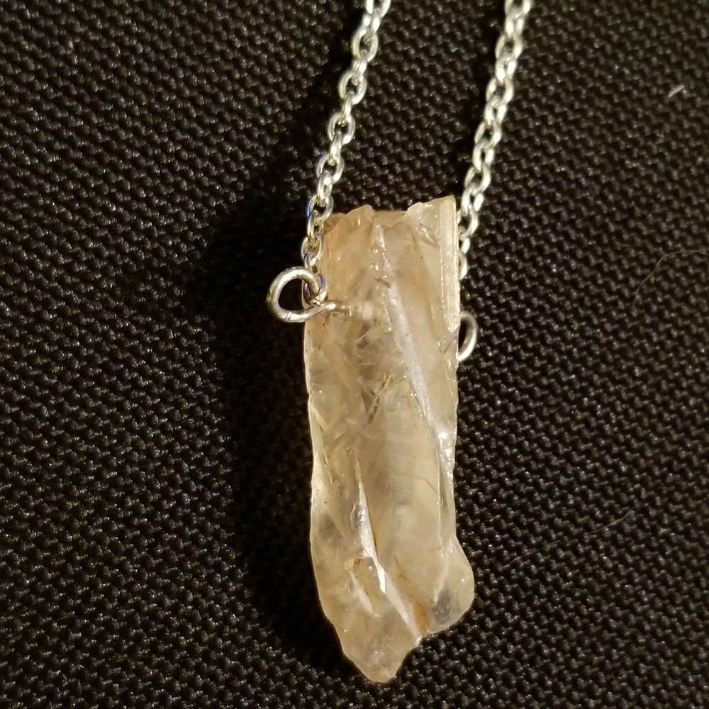 🍑Peach Quartz🍑 Necklace - Slvr Chain - Picture 3 of 5